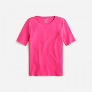 Sweet Fuchsia J.Crew Perfect-fit elbow-sleeve T-shirt | J.Crew Factory | SMJAR3429