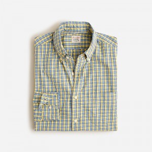 Terry Yellow Blue J.Crew Secret Wash cotton poplin shirt | J.Crew Factory | PURMC9248