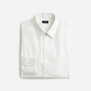 Thompson Dobby White J.Crew Bowery wrinkle-free dobby dress shirt with point collar | J.Crew Factory | SBORG3465