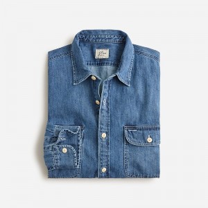 Three Year Denim Wash J.Crew Midweight denim workshirt | J.Crew Factory | AIXMN8015