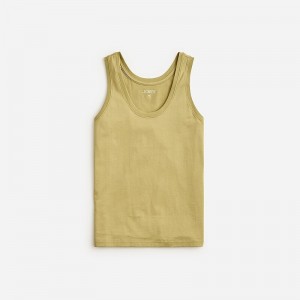 Timbered Khaki J.Crew Pima cotton scoopneck tank top | J.Crew Factory | GJSYI1054