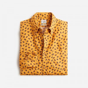 Tiny Paisley Yellow Red J.Crew Secret Wash cotton poplin shirt | J.Crew Factory | VMSQE0348