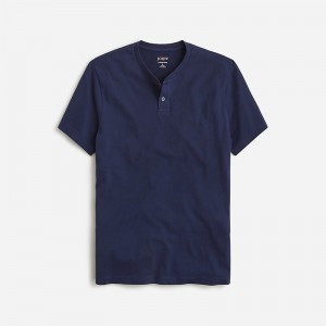 Ultramarine J.Crew Short-sleeve sueded cotton henley | J.Crew Factory | TYGWS2703