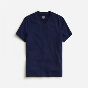 Ultramarine J.Crew Sueded cotton V-neck T-shirt | J.Crew Factory | ZWMXN7063