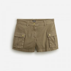 Umber Olive J.Crew 4" cargo chino short | J.Crew Factory | TKFLE5730