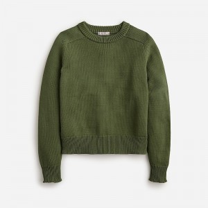 Utility Green J.Crew Relaxed pullover sweater | J.Crew Factory | WFOQL7936