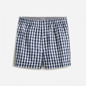 Van Buren Gingham Navy J.Crew Patterned boxers | J.Crew Factory | ABFUQ1562