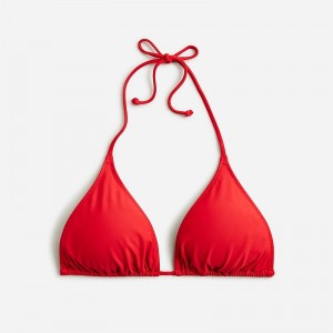 Venetian Red J.Crew Perfect string bikini top in reversible print | J.Crew Factory | OJIRC9673