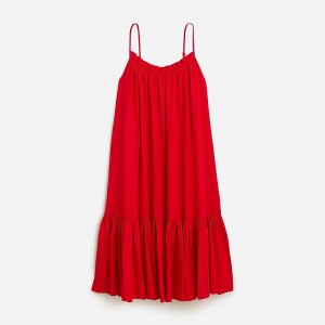 Venetian Red J.Crew Ruffle beach dress airy gauze | J.Crew Factory | EKPGO2910