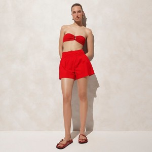 Venetian Red J.Crew Smocked beach short | J.Crew Factory | HRIVK6319