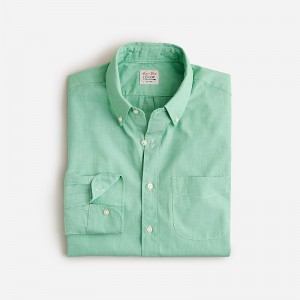 Warm Clover End On End J.Crew Secret Wash cotton poplin shirt | J.Crew Factory | WCJUH5206