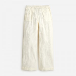 Warm Sesame J.Crew Relaxed beach pant in striped airy gauze | J.Crew Factory | JEGYT3157