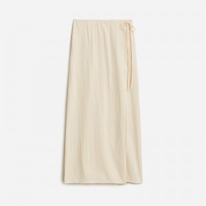 Warm Sesame J.Crew Side-tie beach skirt in airy gauze | J.Crew Factory | CGMDI5490