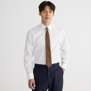 White J.Crew Bowery wrinkle-free dress shirt with point collar | J.Crew Factory | KQXGO8710