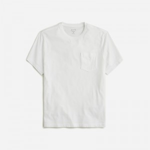 White J.Crew Broken-in pocket T-shirt | J.Crew Factory | WPVHS7648