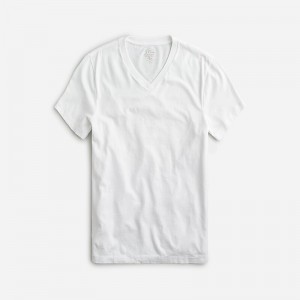 White J.Crew Broken-in short-sleeve V-neck T-shirt | J.Crew Factory | VEPMK3825