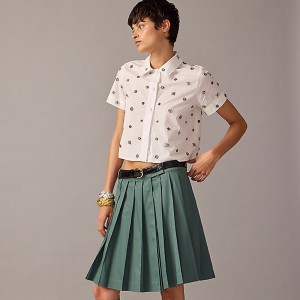 White J.Crew Collection gamine jewel shirt | J.Crew Factory | EKPOW3405