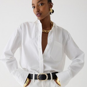 White J.Crew Collection garçon embellished shirt | J.Crew Factory | FOIND5460