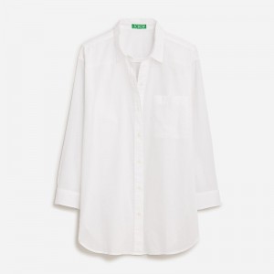 White J.Crew Cotton voile beach shirt | J.Crew Factory | MITOA9473