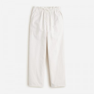 White J.Crew Drawstring pant in cotton blend | J.Crew Factory | LYXDS3798