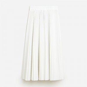 White J.Crew Gwyneth pleated skirt in gingham | J.Crew Factory | TQEUM6715