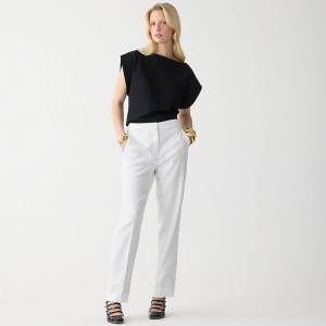 White J.Crew Kate straight-leg pant in stretch linen blend | J.Crew Factory | HGQIS3290