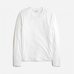 White J.Crew Long-sleeve performance T-shirt with COOLMAX® technology | J.Crew Factory | FMUYP7409