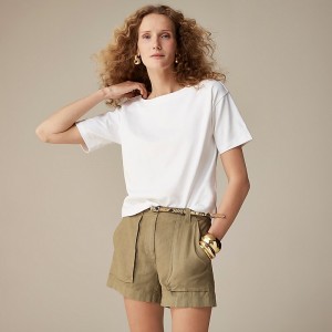 White J.Crew Mariner cloth boatneck short-sleeve T-shirt | J.Crew Factory | QJPON0824