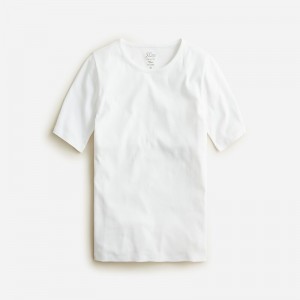 White J.Crew Perfect-fit elbow-sleeve T-shirt | J.Crew Factory | FXZHT2654