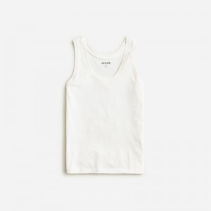 White J.Crew Pima cotton scoopneck tank top | J.Crew Factory | NVUGS9276