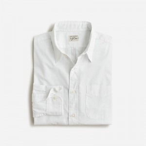 White J.Crew Relaxed Secret Wash cotton poplin shirt | J.Crew Factory | ZAYXR0237