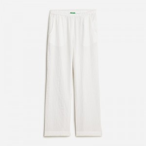 White J.Crew Relaxed beach pant in striped airy gauze | J.Crew Factory | ODBLX9407