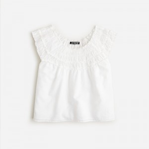 White J.Crew Rosalie top in cotton voile | J.Crew Factory | EYACV6520