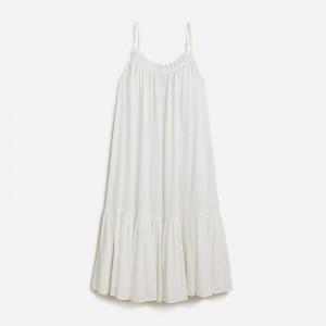 White J.Crew Ruffle beach dress airy gauze | J.Crew Factory | HRELX8347