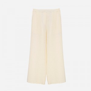 White J.Crew SLEEPER Sofia linen embroidered pant | J.Crew Factory | UKFXO2971