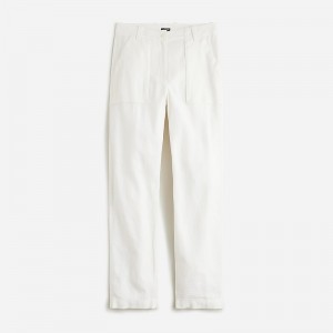 White J.Crew Seaside cargo pant in linen-TENCEL™ lyocell blend | J.Crew Factory | KXCIJ0961