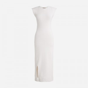 White J.Crew Sleeveless sweater-dress in stretch viscose blend | J.Crew Factory | WGSTF2897