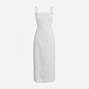 White J.Crew Stretch linen-blend sheath dress | J.Crew Factory | TUWGK2014