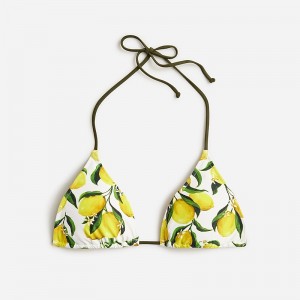 Yellow Multi J.Crew Perfect string bikini top in reversible print | J.Crew Factory | VRSWD8312