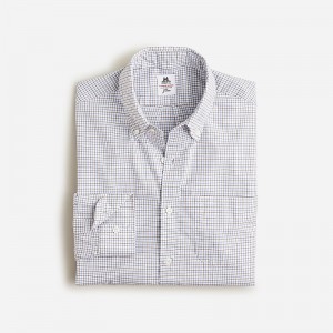 Zephir Tattersall Sky B J.Crew Thomas Mason® for J.Crew washed poplin shirt | J.Crew Factory | UODMQ9604