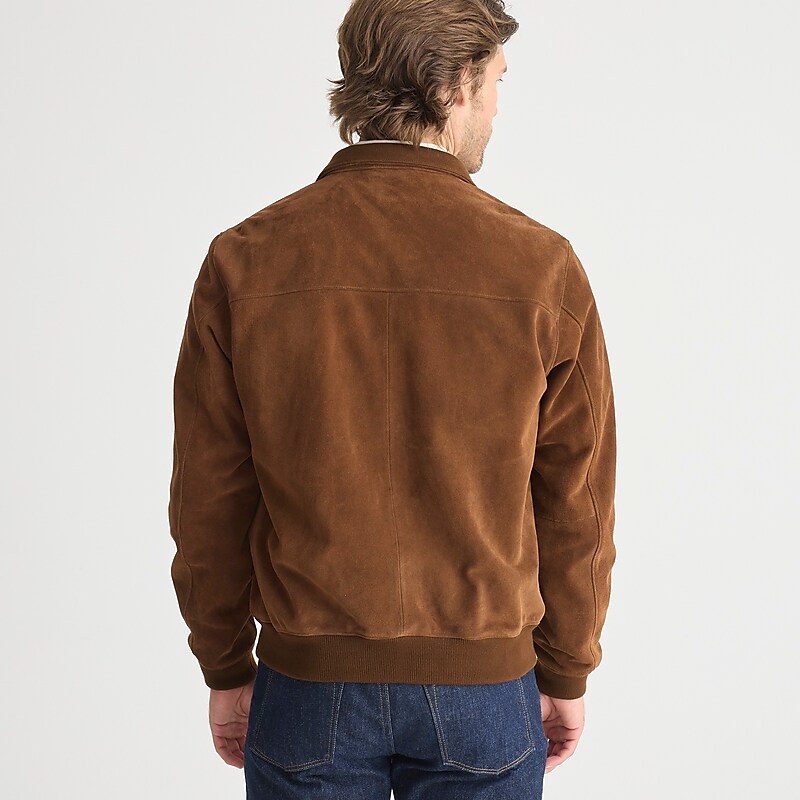 Aged Mahogany J.Crew Harrington jacket in Italian suede | J.Crew Factory | WDRKJ4956