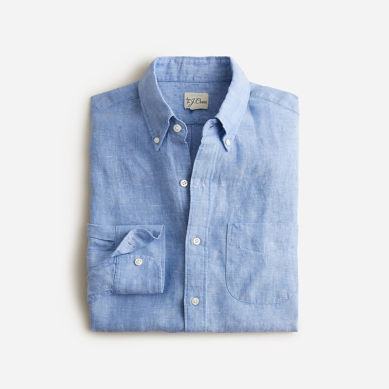 Amalfi Blue Linen Yd J.Crew Baird McNutt Irish linen shirt | J.Crew Factory | ZYJXT8705