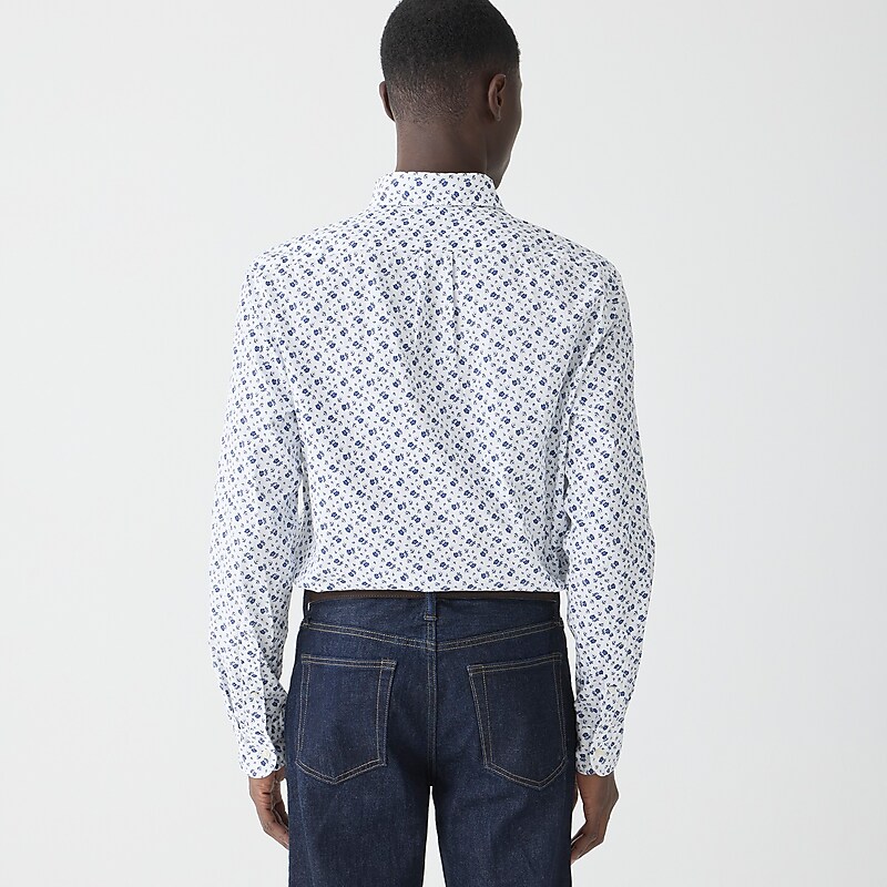 Amsterdam Floral White J.Crew Secret Wash cotton poplin shirt | J.Crew Factory | YVDRK5426