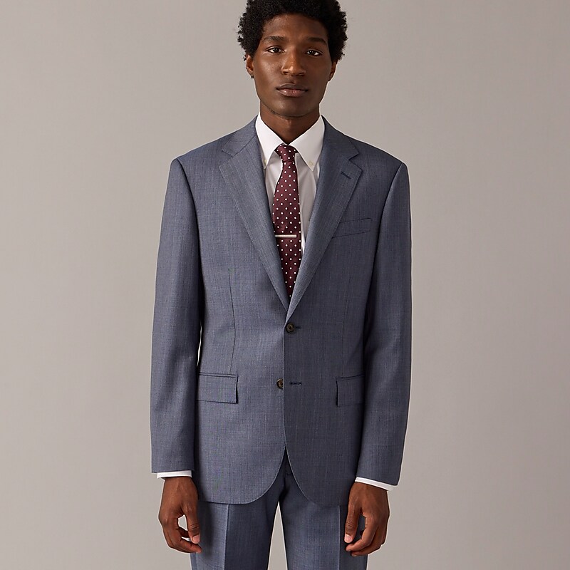 Atlantic Blue J.Crew Crosby Classic-fit suit jacket in Italian stretch worsted wool blend | J.Crew Factory | MFUKX0471