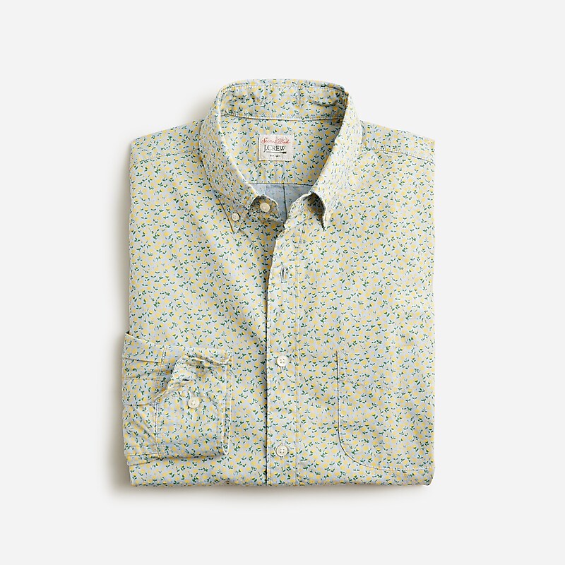 Baby Daisy Blue Yellow J.Crew Secret Wash cotton poplin shirt | J.Crew Factory | EOKAD9241