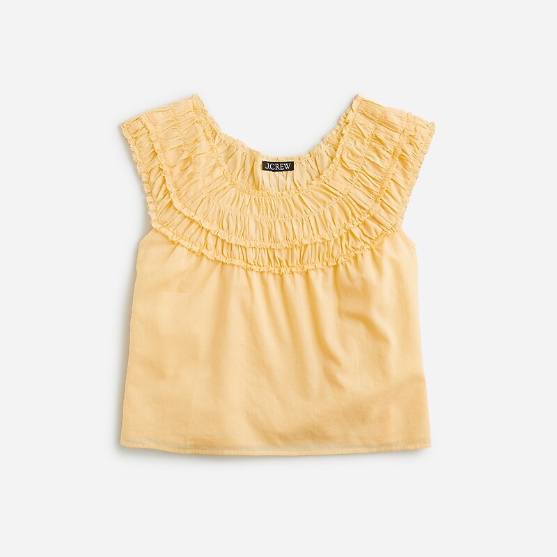 Banana Cream J.Crew Rosalie top in cotton voile | J.Crew Factory | ATDFK5037