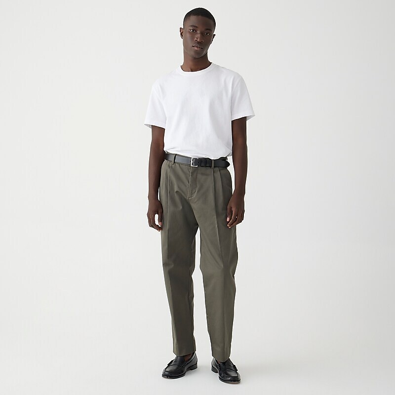 Beech Green J.Crew Norse Projects™ Christopher pleated pant in Italian cotton gabardine | J.Crew Factory | VFDRC6920