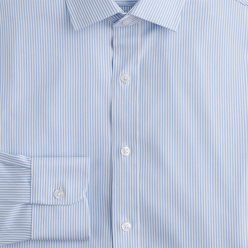 Bengal Stripe Blue Whit J.Crew Bowery performance stretch dress shirt with spread collar | J.Crew Factory | GYDAN6074