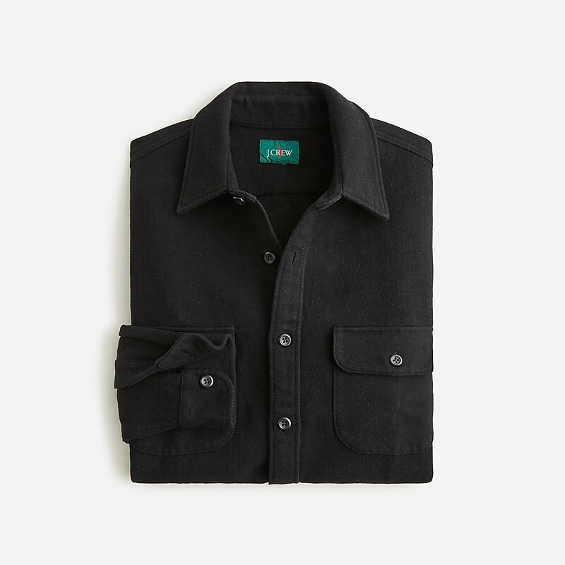 Black Chamois J.Crew Heavyweight chamois workshirt | J.Crew Factory | EFKAO6748