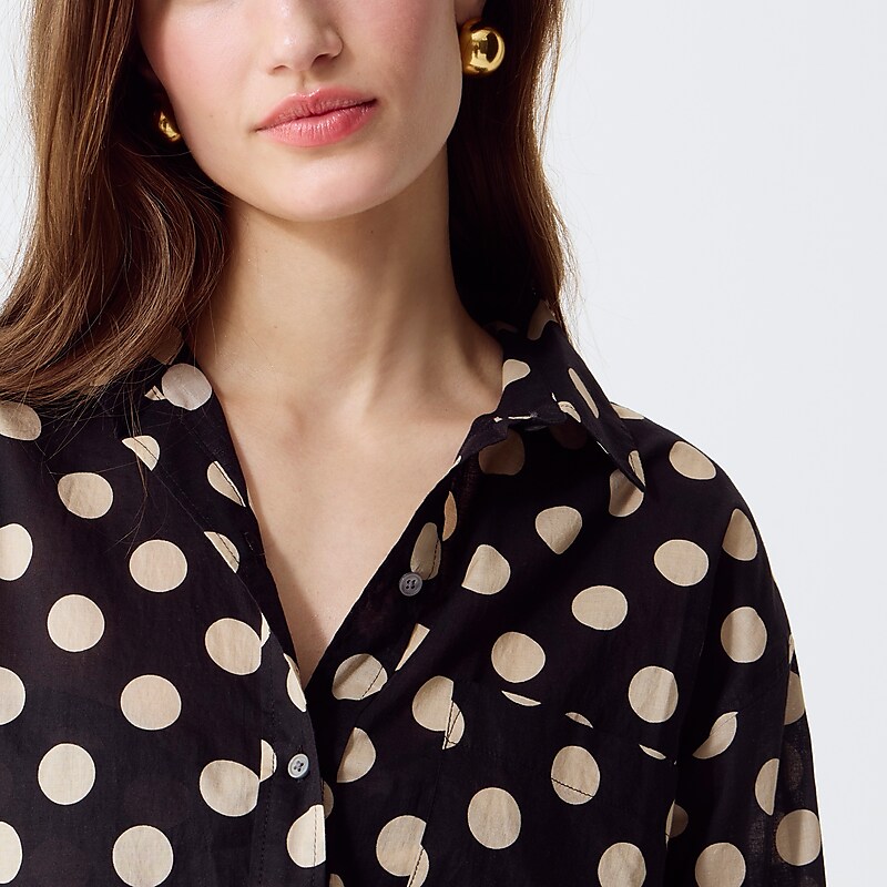 Black Dot J.Crew Cotton voile beach shirt | J.Crew Factory | DXILG6092